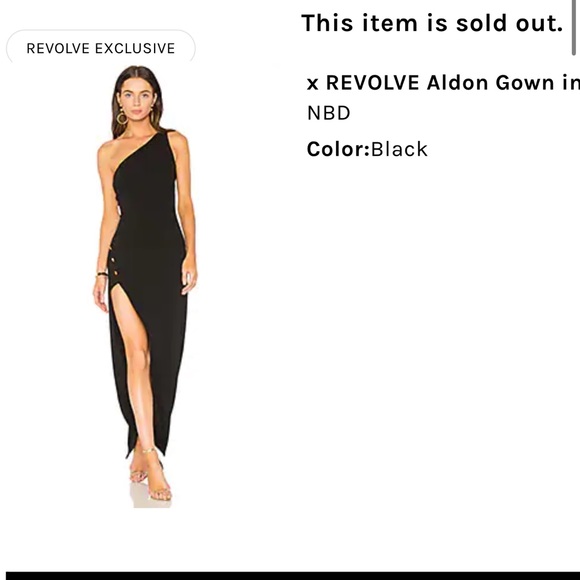 Revolve Exclusive NBD Black Gown - Picture 1 of 2